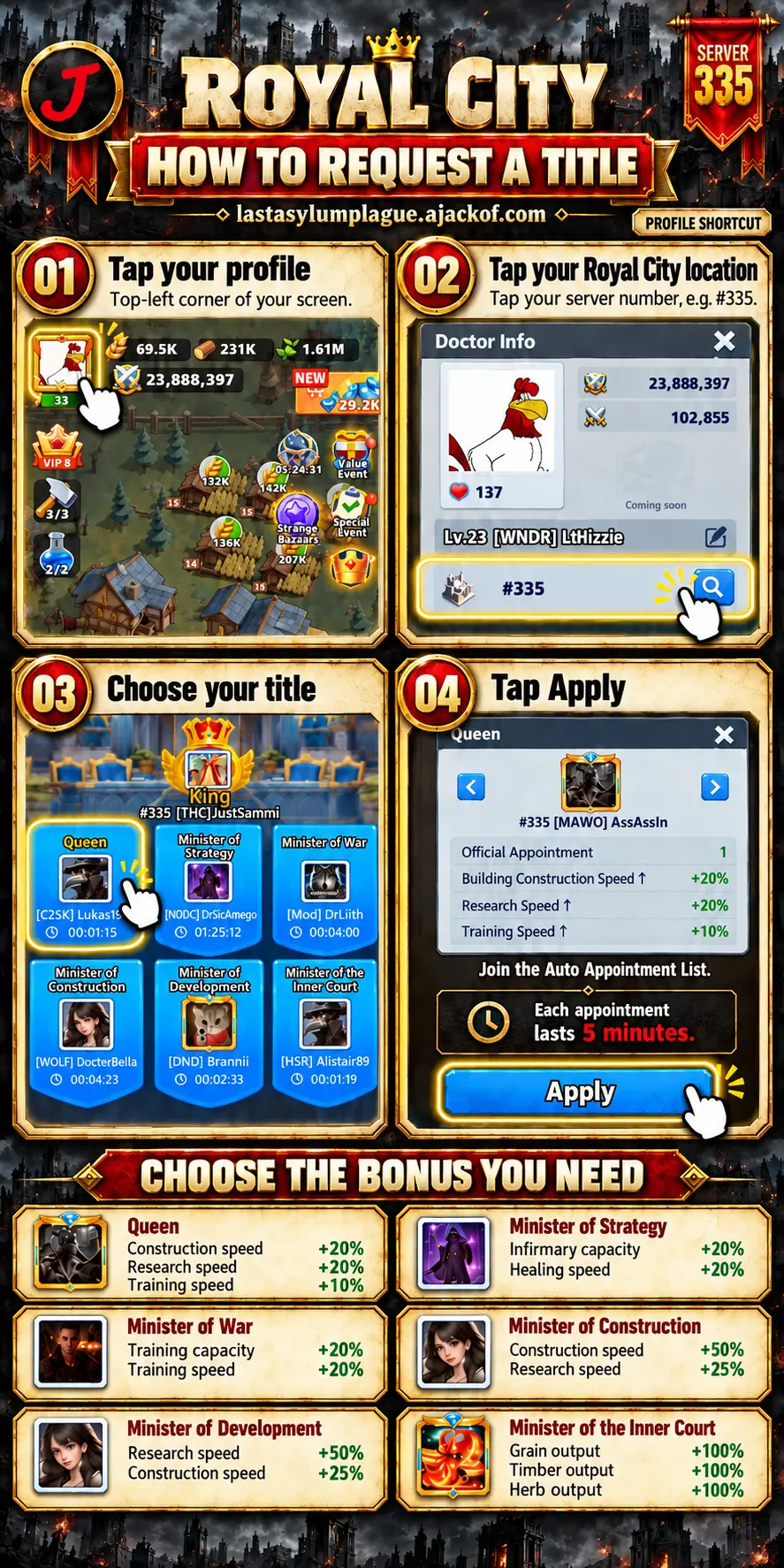 Last Asylum Plague Royal City How to Request a Title