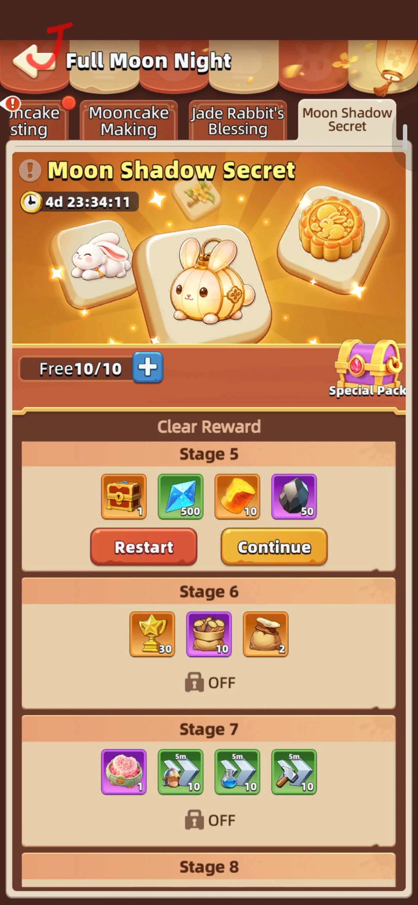 Last Asylum Plague Moon Shadow Secret stage selection, free attempts, and clear rewards